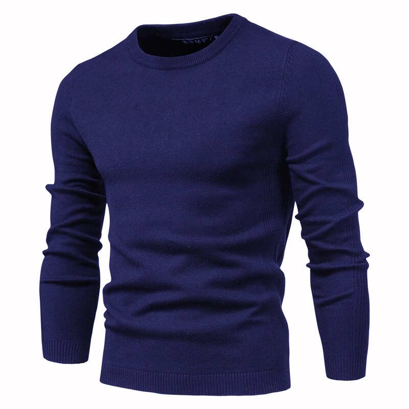 Men Autumn New Casual Solid Thick Cotton Sweater P...